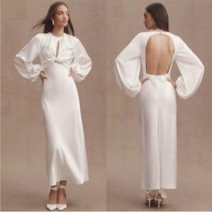 Significant Other Long Sleeve White Dress